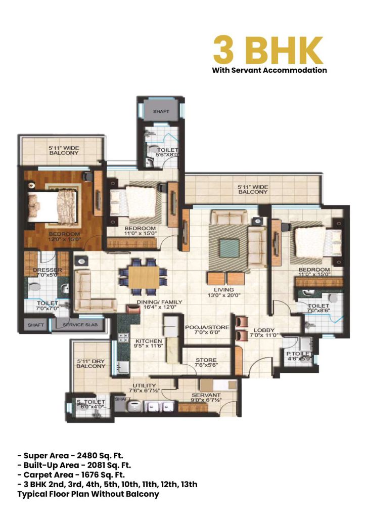 3 bhk apartment