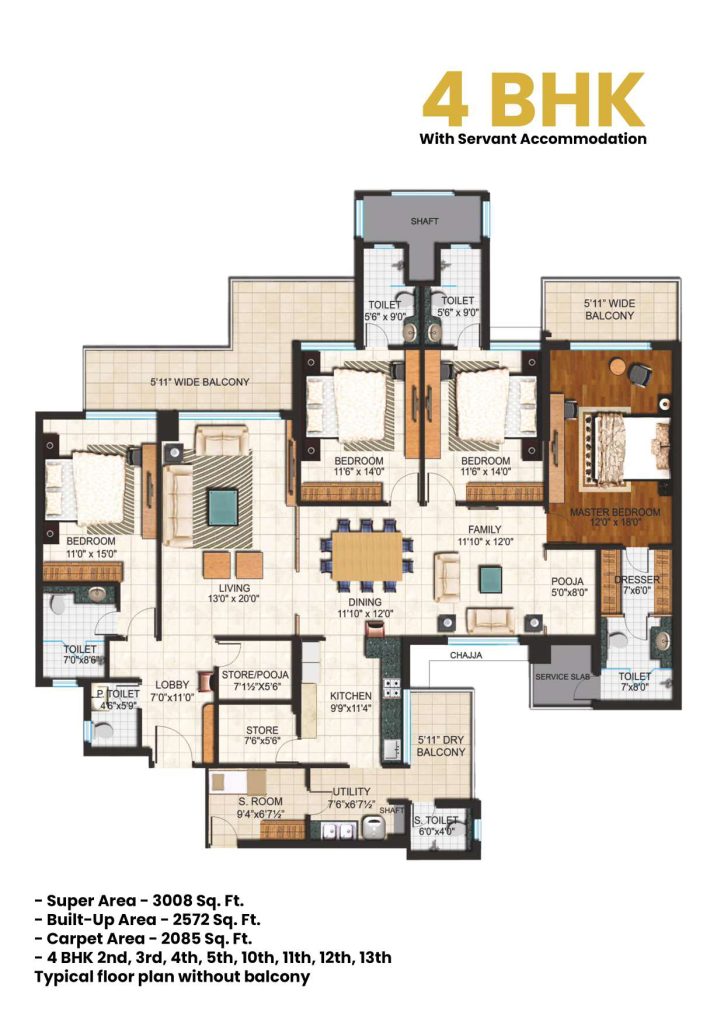 4 bhk apartment